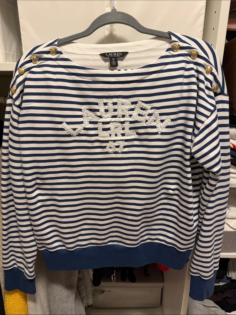 Lauren Ralph Lauren Navy & White Striped W matching Shorts